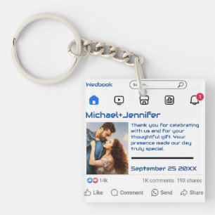 Moderne Social Media Custom Message Gastgeschenk H Schlüsselanhänger