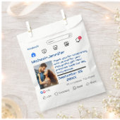 Moderne Social Media Custom Message Wedding Geschenktütchen