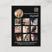 Moderne Social-Media-Karte mit QR-Code Visitenkarte (Vorderseite)