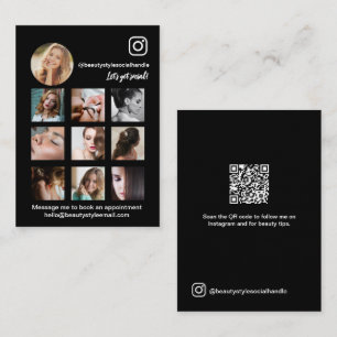 Moderne Social-Media-Karte mit QR-Code Visitenkarte