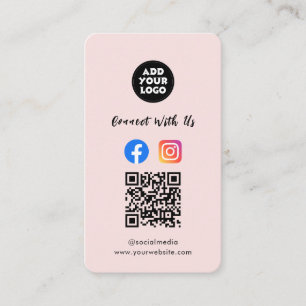 Moderne Social Media QR-Code Instagram Facebook Visitenkarte