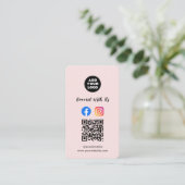 Moderne Social Media QR-Code | Instagram Facebook  Visitenkarte (Stehend Vorderseite)