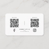 Moderne Social Media Verbinden Sie uns Schwarz-wei Visitenkarte (Vorderseite)