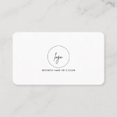 Moderne Social Media Verbinden Sie uns Schwarz-wei Visitenkarte (Rückseite)