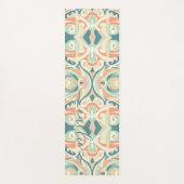 Moderne Soft Beach Farben Abstrakt Mosaik Monogram Yogamatte (Vorderseite)