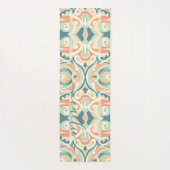 Moderne Soft Beach Farben Abstrakt Mosaik Monogram Yogamatte (Rückseite)