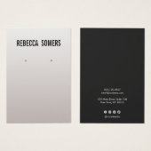 Moderne Soft Silver Earring Display Card (Vorne & Hinten)