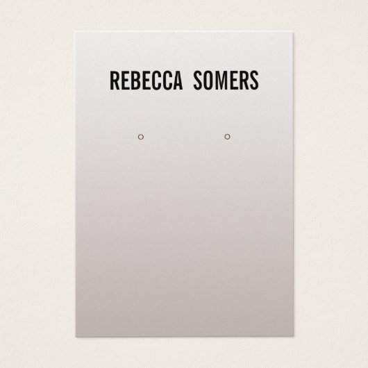 Moderne Soft Silver Earring Display Card (Vorderseite)