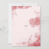 Moderne Soft Watercolor Red Ombre Wedding Einladung (Rückseite)