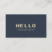 Moderne Software Developer Coder Dark Blue Gold Visitenkarte (Vorderseite)