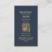 Moderne Software Developer Coder Dark Blue Gold Visitenkarte (Rückseite)