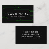 Moderne Software Developer Technology Minimalistis Visitenkarte (Vorne/Hinten)