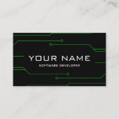 Moderne Software Developer Technology Minimalistis Visitenkarte (Vorderseite)