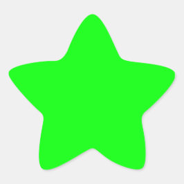 Moderne Solid Color Blank Lime Green Stern-Aufkleber