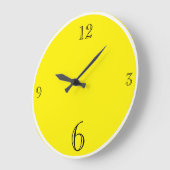 Moderne Solid-Gelb Farbe Basic minimalistisch Große Wanduhr (Winkel)