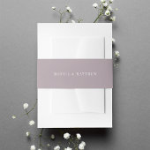 Moderne Solid Grayed Lavender Wedding Einladungsbanderole
