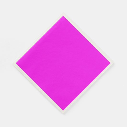 Moderne Solid Pink Magenta Papier Napkin Serviette (Ecke)