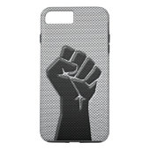Moderne Solidaritätsfaust im Carbon Fibre-Stil Case-Mate iPhone Hülle (Rückseite)