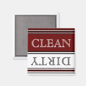 Moderne solide, rote Vorlage, weißes Script Magnet (Vorderseite/Rückseite)