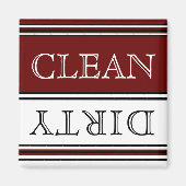 Moderne solide, rote Vorlage, weißes Script Magnet (Vorne)