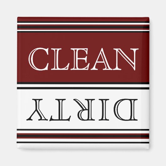 Moderne solide, rote Vorlage, weißes Script Magnet (Vorne)