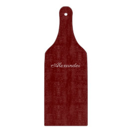 Moderne solide, rote Vorlage, weißes Script Schneidebrett