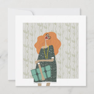 Moderne Sommer-Charm-Glam-Fashion-Art-Karte Einladung