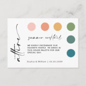 Moderne Sommer-Hochzeitkleideschilderkarten Begleitkarte (Vorderseite)