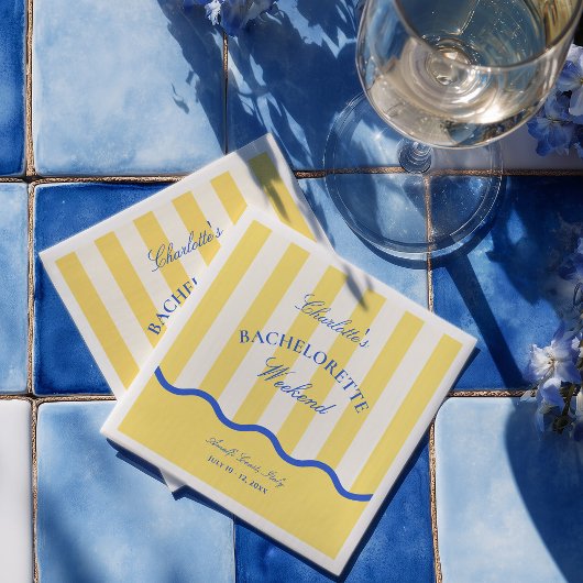 Moderne Sommer-Junggesellinnen-Abschiedsparty am W Serviette