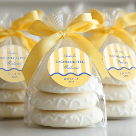 Moderne Sommer-Junggesellinnen-Abschiedswochenende Runder Aufkleber