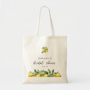 Moderne Sommer Lemon Citrus Bridal Dusche Tragetasche