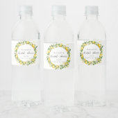 Moderne Sommer Lemon Citrus Bridal Dusche Wasserflaschenetikett (Flaschen)