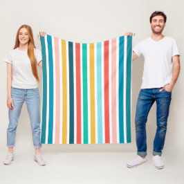 Moderne Sommer-mehrfarbige vertikale Streifen Fleecedecke