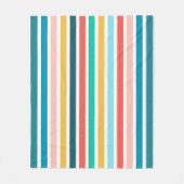 Moderne Sommer-mehrfarbige vertikale Streifen Fleecedecke (Vorderseite)