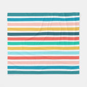 Moderne Sommer-mehrfarbige vertikale Streifen Fleecedecke (Vorderseite (Horizontal))