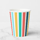 Moderne Sommer-mehrfarbige vertikale Streifen Pappbecher (Links)