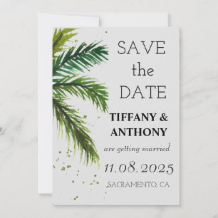 Moderne Sommer-Ozean-Strand-Hochzeit Save The Date
