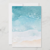 Moderne Sommer-Ozean-Strandhochzeit Save The Date (Rückseite)