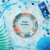 Moderne Sommer-Poolparty-Geburtstagspapierplatten Pappteller (Party)