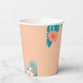 Moderne Sommer-Poolparty-Papierbecher Pappbecher (Links)