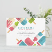 Moderne Sommer-Popsiv-Geburtstagsparty der Kinder Einladung (Stehend Vorderseite)