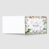 Moderne Sommer-Wildblume Kalligrafie Hochzeit Gästebuch (Voll)