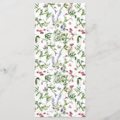 Moderne Sommer-Wildblume Kalligrafie Hochzeit Menükarte (Rückseite)