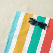 Moderne sommerfarbene vertikale Streifen Strandtuch (Beispiel)