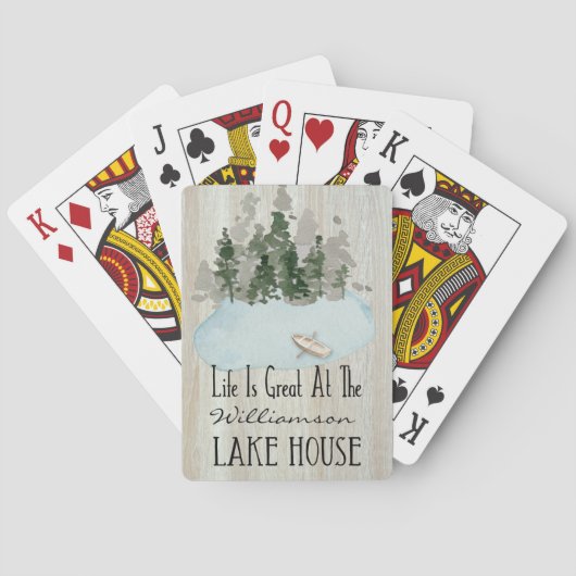 Moderne Sommerferienfamilie Spielkarten (Rückseite)