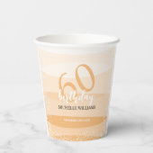 Moderne Sommergeburtstagsfeier in Rosa Pappbecher (Rückseite)