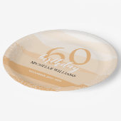 Moderne Sommergeburtstagsfeier in Rosa Pappteller (Schrägansicht)