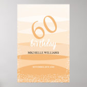 Moderne Sommergeburtstagsfeier in Rosa Poster (Vorne)