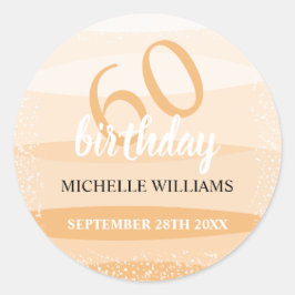 Moderne Sommergeburtstagsfeier in Rosa Runder Aufkleber