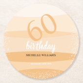 Moderne Sommergeburtstagsfeier in Rosa Runder Pappuntersetzer (Vorderseite)